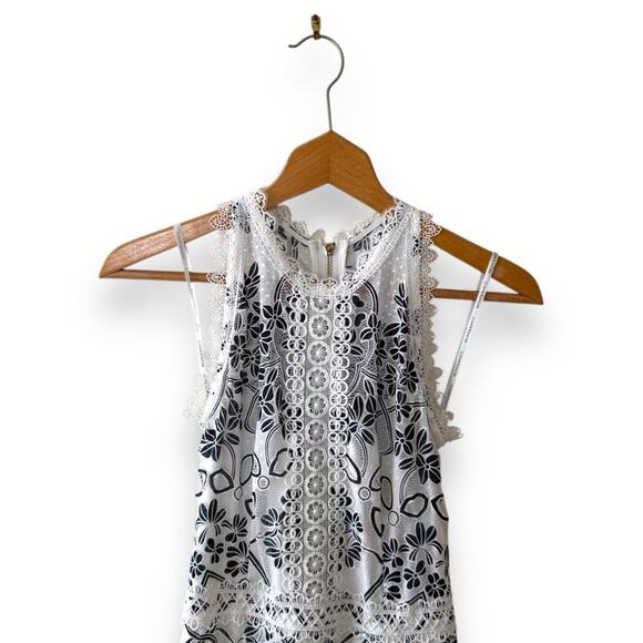 Bronx and Banco Santorini Maxi High Low Dress White Blue Extra Small 2 Women’s - Picture 3 of 11